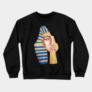 His Majesty, Herself (Hatshepsut watercolour painting) Crewneck Sweatshirt